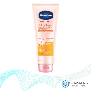 Vaseline Healthy White SPF30 PA+++ Sun+Pollution Protection วาสลีน ผลิตภัณฑ์บำรุงผิวกายผสมสารป้องกันแดด 320 มล
