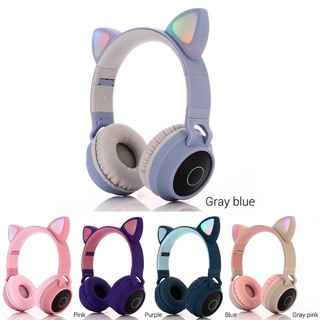 สินค้า （พร้อมส่ง）ZW-028 หูฟังมาใหม่ ไฟLed เป็นหูแมวบลูทู ธ 5.0 หูฟังแมวสนับสนุน Tf การ์ด