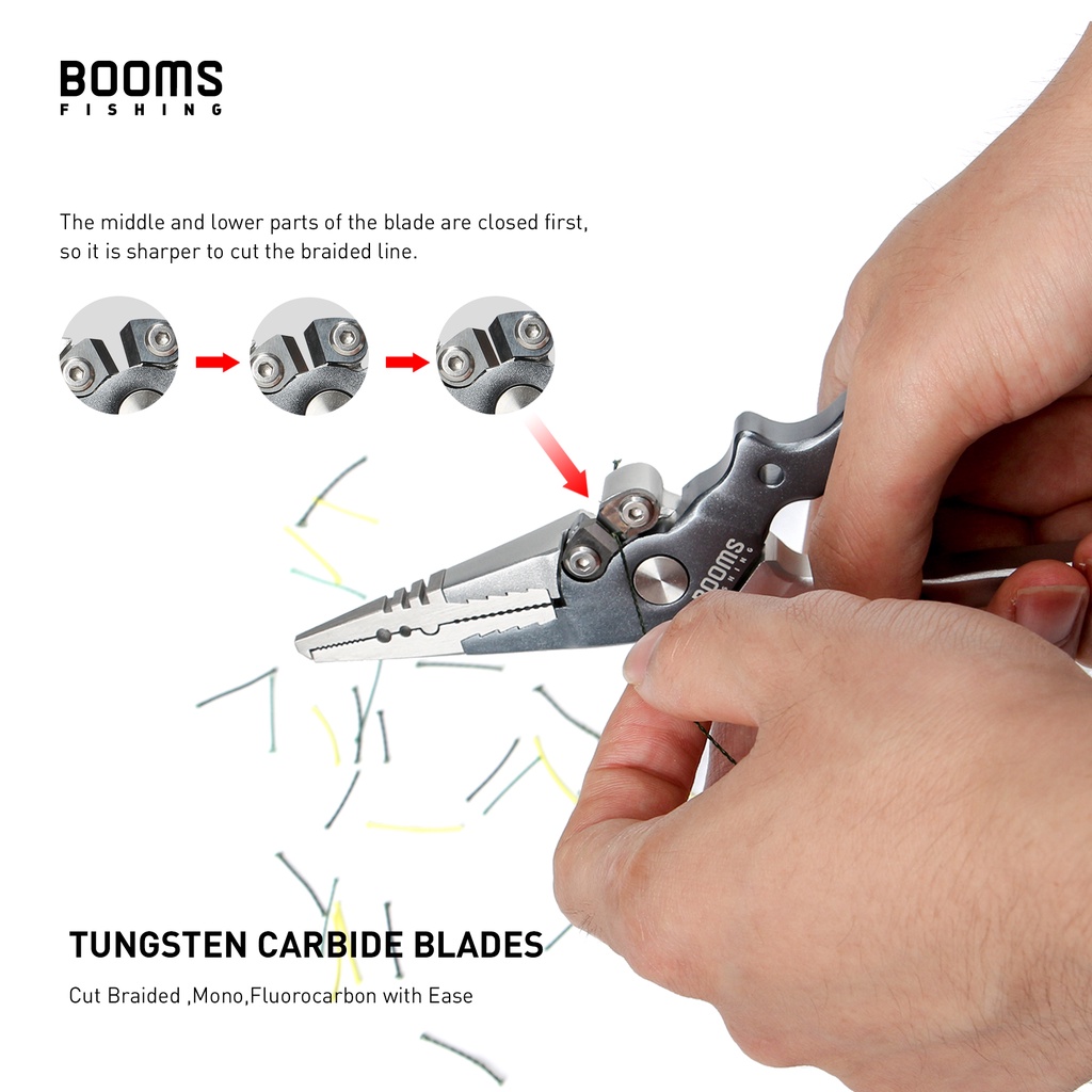 booms-fishing-x10-คีมตกปลา-อลูมิเนียมอัลลอยด์-พร้อมตะขอเกี่ยว-หนา-น้ําหนักเบา-ป้องกันสนิม