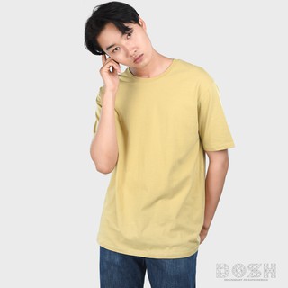 DOSH BASIC-T SHIRTS เสื้อยืด คอกลม แขนสั้น สีเหลือง FUMT5000-KK