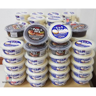ภาพขนาดย่อของภาพหน้าปกสินค้า​ Meiji Milk Cream Spread & Meiji Chocolate Cream Spread 220g. ครีมนม ครีมสเปรด จากร้าน beworthplus บน Shopee