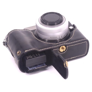 □♣เคสกระเป๋าหนังใส่กล้อง แบบครึ่งหนึ่ง สําหรับ Panasonic GX9 G100 7 Micro Single gx85 80 GH5S S5 LX100m2