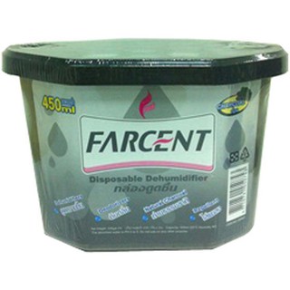 Hygroscopic CHARCOAL DEHUMIDIFIER FARCENT 450ML Air freshener desiccant Home use ที่ดูดความชื้น กล่องดูดชื้นถ่าน D-507 F