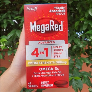 ภาพหน้าปกสินค้าMegaRed Advanced 4 in 1 🇺🇸 อาหารเสริม 4 in 1 เม็ดเดียวบำรุงร่างกายถึง4 อย่าง บำรุงหัวใจ สมอง ดวงตา และกระดูกข้อต่อ ที่เกี่ยวข้อง