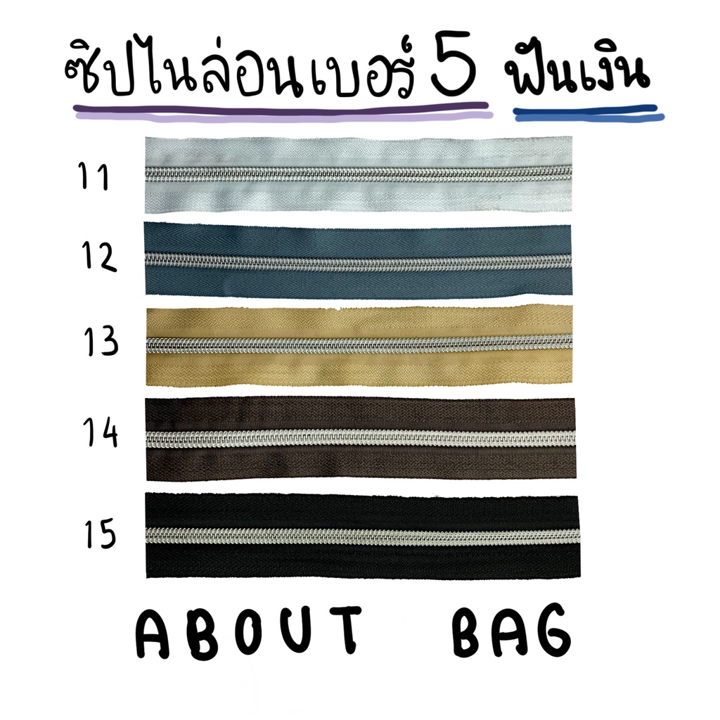 1-หลา-ซิปไนล่อนเบอร์-5-ฟันเงิน-ทอง-สินค้าคุณภาพ-ต้องการสินค้าจำนวณรลกวนทักแชทแม่ค้านะคะ