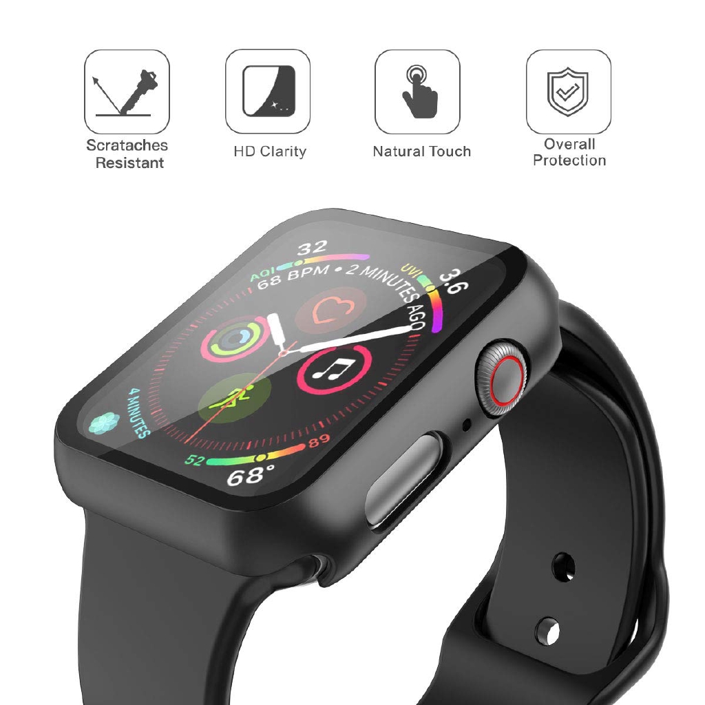 ภาพสินค้าเคสกระจกแบบบางแข็ง ปกป้องหน้าจอ สำหรับนาฬิกา Apple iwatch Watch 38มม 42มม 40มม 44มม จากร้าน dinghanda.th บน Shopee ภาพที่ 4