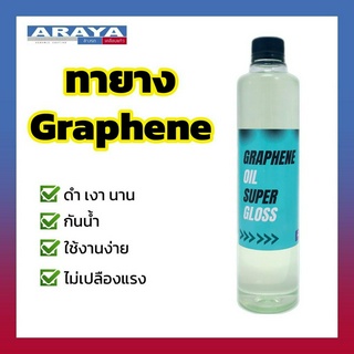 🌑 Araya Graphene 💎 น้ำยาทายางดำ GrapheneSuper 500ml ทาง่าย ยางเงาดำฉ่ำสวย และ ชะลอการสึกของแก้มยาง
