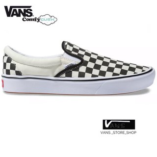 ภาพขนาดย่อของสินค้าVANS SLIP ON CHECKERBOARD WHITE COMFYCUSH SNEAKERS น้ำหนักเบา สินค้ามีประกันแท้