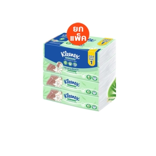 คลีเน็กซ์ กระดาษเช็ดหน้า หนา 2 ชั้น แอคเน่ คอมฟอร์ท ซอฟท์ เคส 100 แผ่น แพ็ค 4 ห่อ Kleenex Facial Tissue Acne Comfort Soft Case Pack4