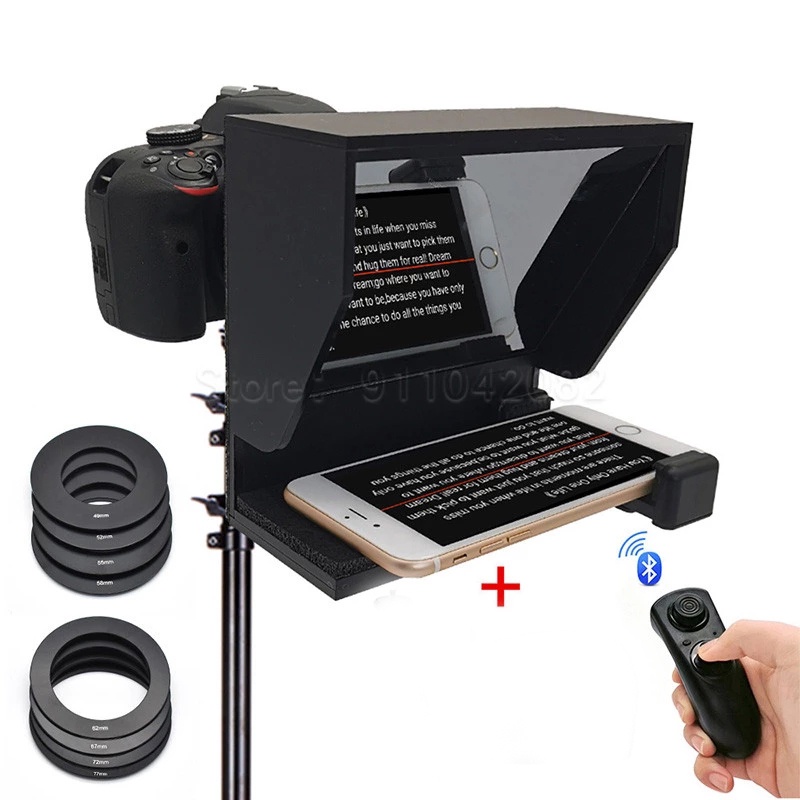 Cancer309 Portable Teleprompter with Remote Control Video Recording