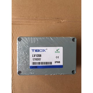 Tibox LV1208 กล่องอลูมิเนียมกันน้ำขนาด 82x127x57mm พร้อมเพลทใน