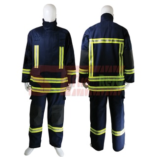 สินค้า ชุดดับเพลิงภายในอาคาร ผ้า FR STFS09Plus เสื้อ+กางเกง ผ้ามาตรฐาน EN