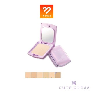 สินค้า รีทัช กล่องม่วง (ไม่มีถาดรองพัฟ) Cute Press Evory Retouch Oil Control Foundation Powder 12 g. คิวท์เพรส แป้งผสมรองพื้น