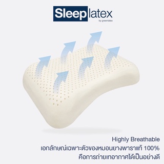 ภาพขนาดย่อของภาพหน้าปกสินค้าSleep Latex หมอนยางพาราแท้ รุ่น Shoulder Support Pillow (หมอนยางพาราทรง Heart) นุ่ม หนุนสบาย - Sleep Latex By Greenlatex จากร้าน sleep_latex_by_greenlatex บน Shopee