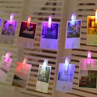 bestprice 1920 สายไฟ led 10 คลิปหนีบใช้แบตเตอรี่สําหรับตกแต่งรูปภาพถ่าย