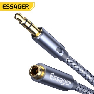 Essager สายเคเบิลต่อขยาย AUX ตัวเมีย เป็นตัวผู้ 3.5 มม. สําหรับหูฟัง เครื่องเสียง คอมพิวเตอร์ รถยนต์