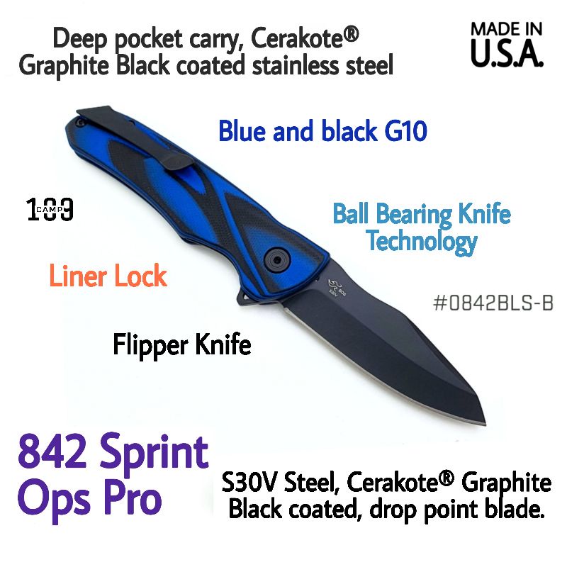 มีด-buck-sprint-ops-pro-ใบมีด-s30v-เครือบ-cerakote-graphite-สีดำ-ด้ามจับ-g10-ลายสีน้ำเงินดำ-ผลิต-u-s-a