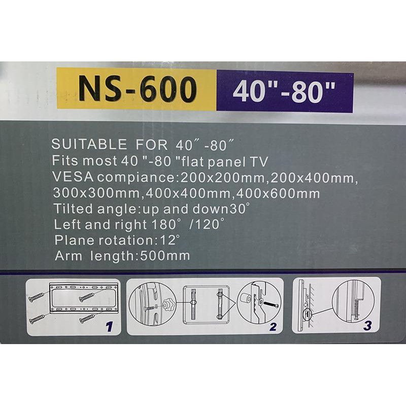 ขาแขวนทีวี-ขาแขวนจอทีวี-รองรับจอขนาด-40-80-นิ้ว-tv-tilt-amp-amp-swivel-ที่แขวนทีวีติดผนัง