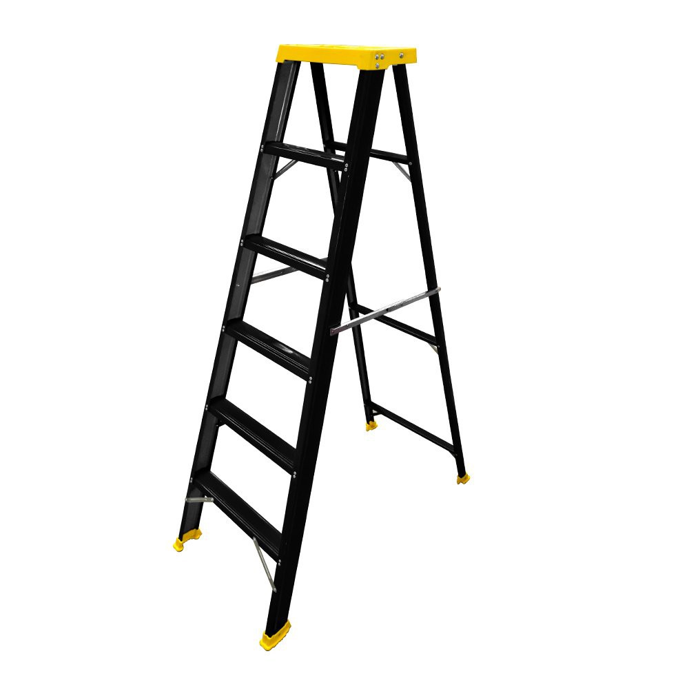 a-style-ladder-sanki-6-steps-black-yellow-บันไดทรงเอ-sanki-6-ขั้น-สีดำ-สีเหลือง-บันไดทรงa-บันได-เครื่องมือช่างและฮาร์ดแว