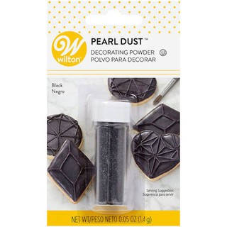 Wilton Pearl Dust Color  จาก USA., สีผงมุกแต่งเค้ก ฟองดอง สีผงมุกโรยแต่งเค้ก คัพเค้ก สี Black