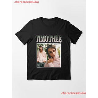  100%COTTONNew Timothee Chalamet T-Shirt Essential T-Shirt เสื้อยืด ดพิมพ์ลาย ดผ้าเด้ง คอกลม cotton แฟชั่น discount Unis