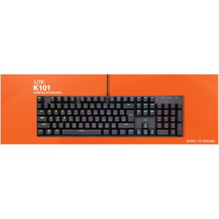 EGA K101 Keyboard Mechanical Gaming คีย์บอร์ดเกมมิ่ง คีย์บอร์ดมีไฟ Blue Switch (รับประกัน 1 ปี)