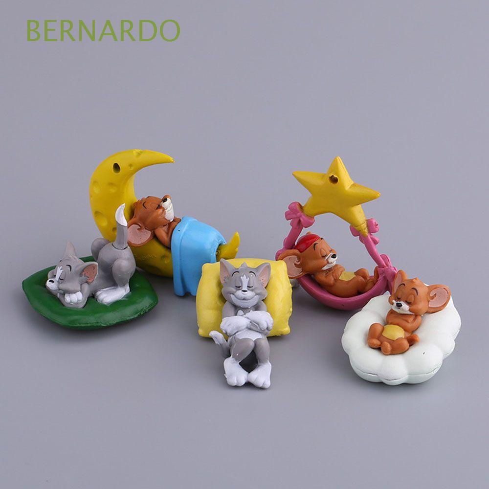 bernardo-โมเดลฟิกเกอร์-tom-amp-jerry-pvc-รูปหนู-และแมว-ขนาดเล็ก-5-ชิ้น-ต่อชุด