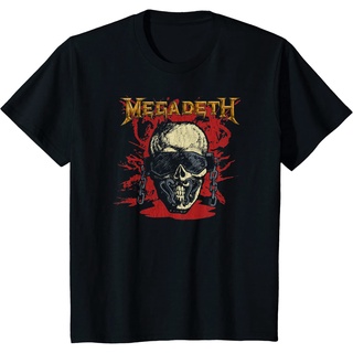 เสื้อยืดอินเทรนด์ผู้ชายอินเทรนด์ผู้หญิงMegadeth – Vic Sketch เสื้อยืดลําลอง ผ้าฝ้าย แขนสั้น คอกลม สไตล์วินเทจ เหมาะกับฤด