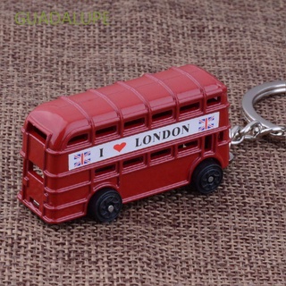ภาพหน้าปกสินค้าGUADALUPE 1 Piece Key Chain Exquisite Key Holder Key Ring Red Bus Model Creative I Love London New Arrival Souvenir/Multicolor ที่เกี่ยวข้อง