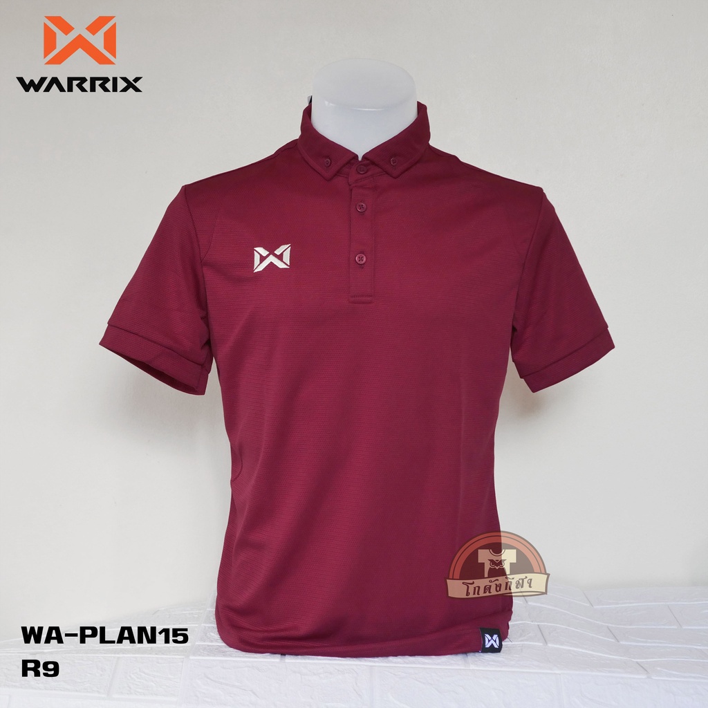 เสื้อโปโล-warrix-wa-plan15-สีแดงทีมชาติ-r9-วาริกซ์-วอริกซ์-ของแท้-100