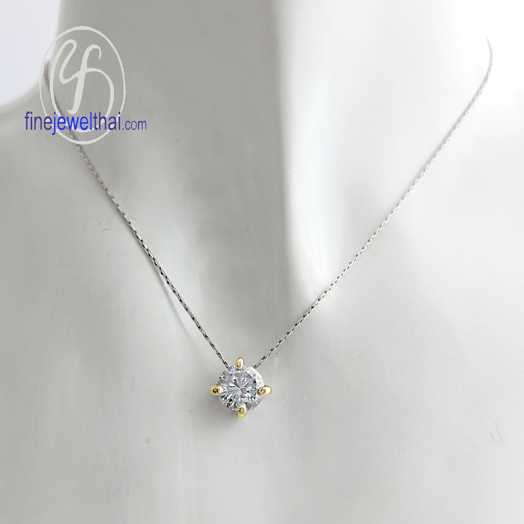 finejewelthai-จี้-เพชร-จี้เพชร-เพชรพรีเมียม-pendant-silver-diamond-cz-p1068cz00e-g-p1068cz00e-pg
