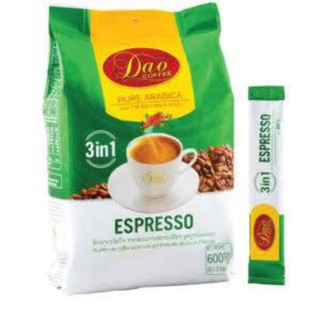 Dao Coffee Pure Arabica 3 in 1 Espresso 20g x 30 packs กาแฟดาว นำเข้าจาก สปป.ลาว Espresso 3in1 20 กรัม x 30 ซอง
