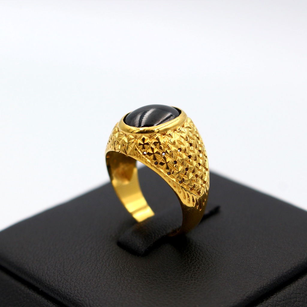แหวนทองแท้-หลุดจำนำ-size-55-แหวนนิล-ทองคำแท้-18k-ทรงมอญฉลุดอกพิกุล