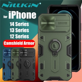 NILLKIN เคส iPhone iPhone 13 12 Pro Plus Max Mini รุ่น Metal CamShield Armor Slide Camera Protect Ring kickstand Back Cover