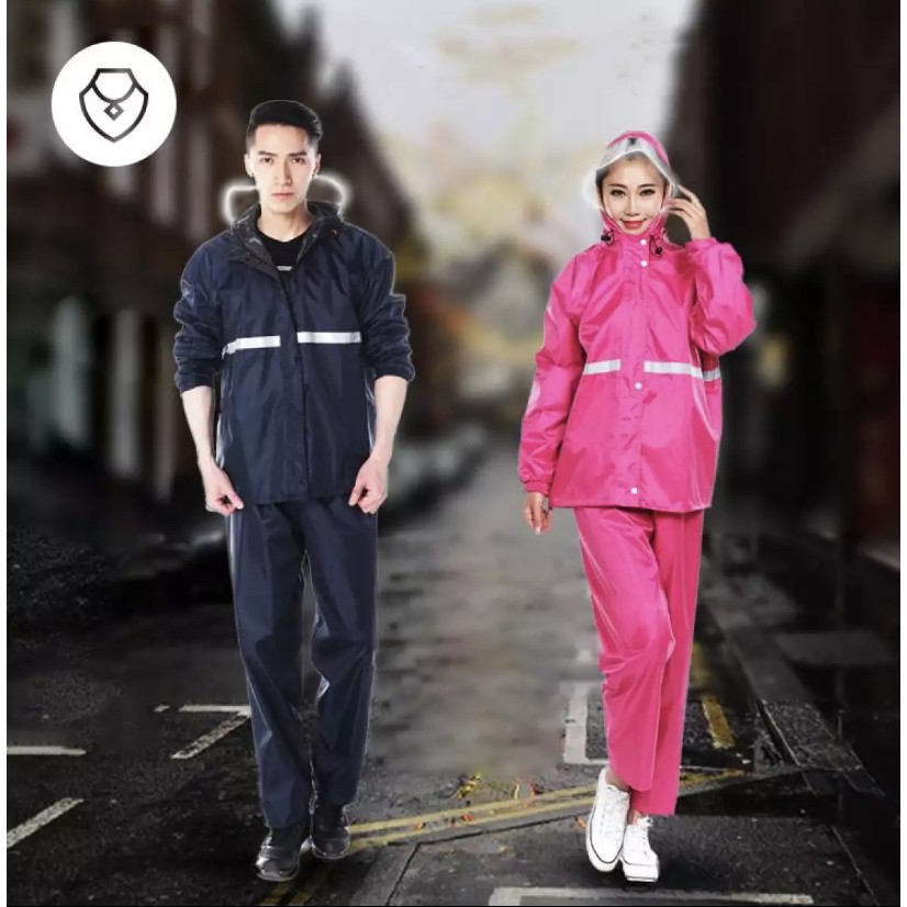 ภาพหน้าปกสินค้าNew Alitech ชุดกันฝน เสื้อกันฝน มีแถบสะท้อนแสง Waterproof Rain Suit จากร้าน eurekap บน Shopee