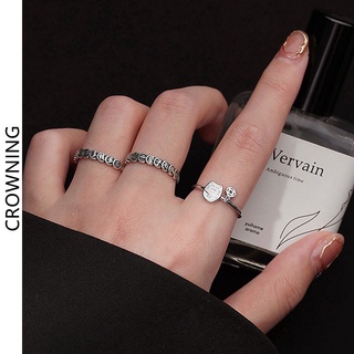 เงินจำนวนมากแหวนแมวนำโชคหญิงเฉพาะการออกแบบแสงหรูหราย้อนยุคแหวนหญิงเงินแท้925 insแฟชั่นอินเทรนด์อารมณ์หญิงแหวนF350