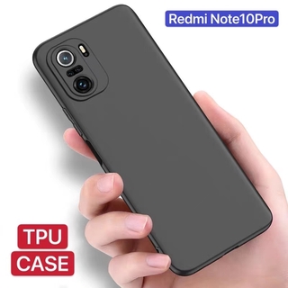 เคสโทรศัพท์ต้านเชื้อแบคทีเรีย Case TPU เคสเสี่ยวมี่ Xiaomi Redmi Note10Pro 2021 เคสซิลิคอน เคสนิ่ม สวยและบางมาก เคสสีดำ