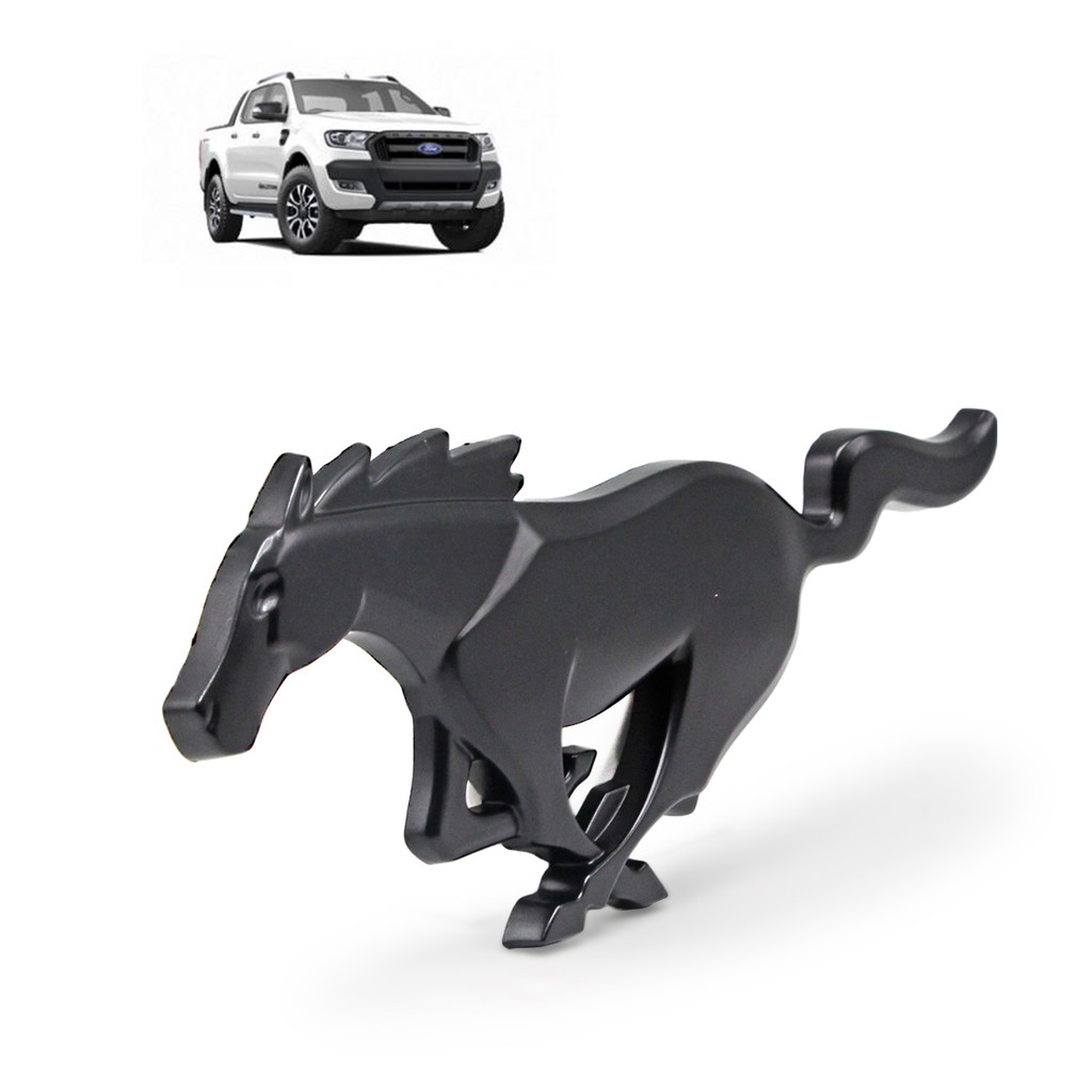 โลโก้-logo-mustang-horse-สี-matte-black-mustang-ranger-ford-2-4-ประตู-ปี2000-2018