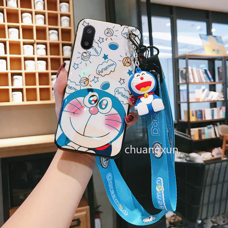 samsung-galaxy-a02-a02s-m02-a12-a42-a32-5g-เคส-casing-blu-ray-cute-doraemon-with-doll-lanyard-multifunctional-phone-case-galaxy-a42-เคสโทรศัพท-cartoons-case-soft-cover