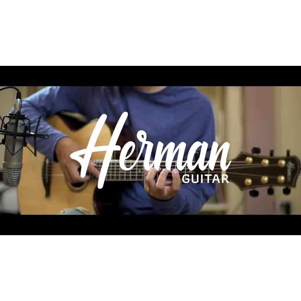 กีตาร์โปร่ง-herman-600-ทรง-ga-top-aaa-solid-sitka-spruce-layered-indian-rosewood-พร้อมกระเป๋า-herman