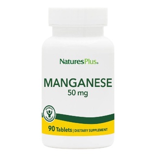 NaturesPlus Manganese Amino Acid Chelate 50mg High Potency Essential Mineral Supplement Supports Bone & Cartilage Health