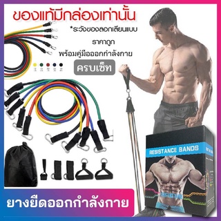 ภาพขนาดย่อของสินค้าMulti function resistance band set ยางยืดออกกำลังกาย ครบเซ็ท 11ชิ้น ยางออกกำลังกาย สายยืดออกกำลัง