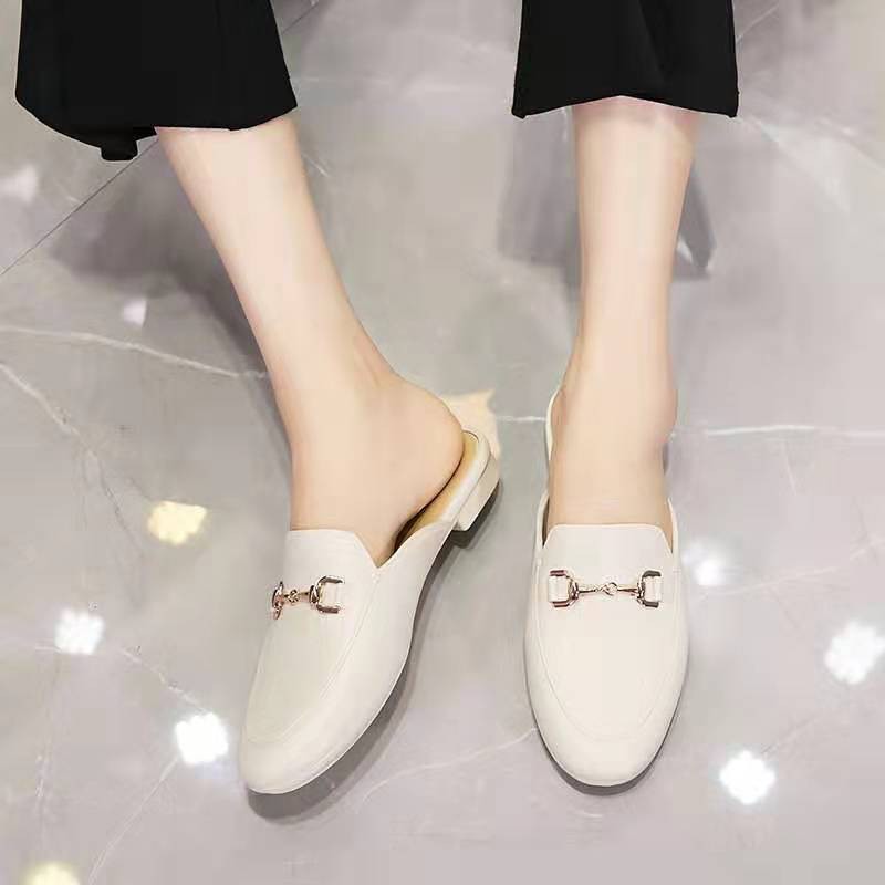 ภาพสินค้ารองเท้าเปิดส้นเท้า แบบสวม แต่งโซ่ KD13 จากร้าน korea_style01 บน Shopee ภาพที่ 4