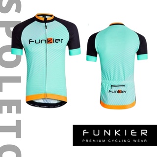 เสื้อจักรยานแขนสั้นผู้ชาย Funkier J-794 SPOLETO สีมิ้น