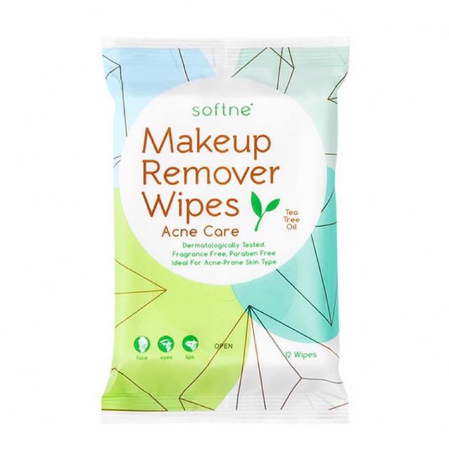 Softne' Makeup Remover Wipes ซอฟท์เน่ เมคอัพ รีมูฟเวอร์ ไวพส์ Shopee