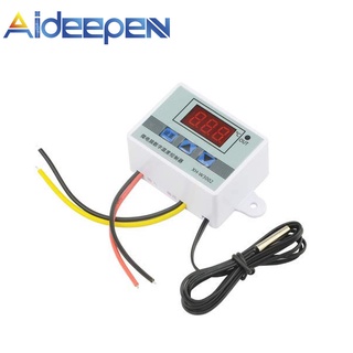 Aideepen XH-W3002 DC12V 10A ไมโครคอมพิวเตอร์ ดิจิทัล ควบคุมอุณหภูมิ เทอร์โมสตัท สวิตช์ และ NTC 10K เทอร์มิสเตอร์ เซนเซอร์ โพรบอุณหภูมิดิจิทัล (12V 120W)