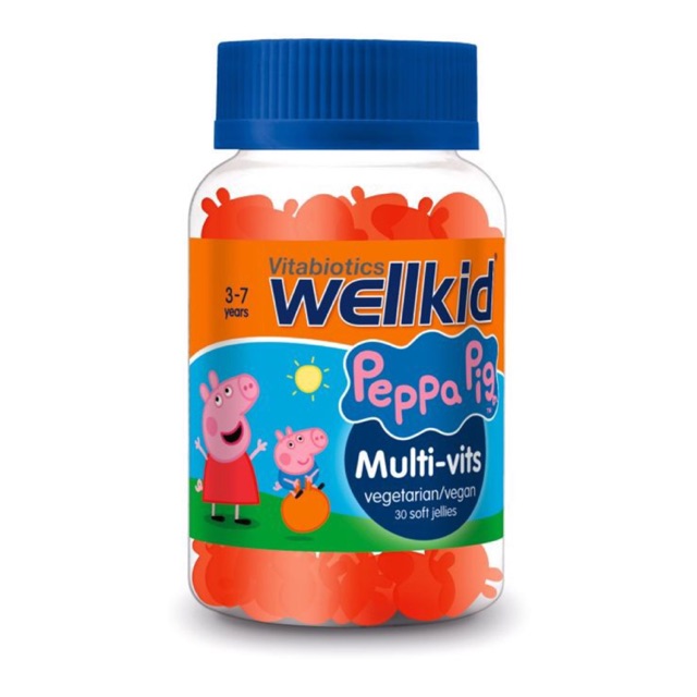 พร้อมส่ง-วิตามินรวมชนิดกัมมี่สำหรับเด็ก-vitabiotics-wellkid-peppa-pig-multi-vits