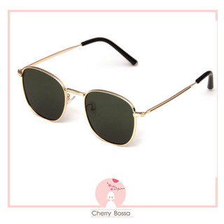 แว่นตากันแดดแบรนด์ Circus Eyewear รุ่น : Vintage Sun : 5113 Gold / Green PL Size 45MM.