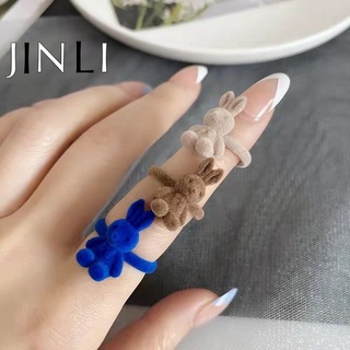 ภาพหน้าปกสินค้าJINLI Cute Women Jewelry Plush Animal Rabbit Finger Ring ที่เกี่ยวข้อง