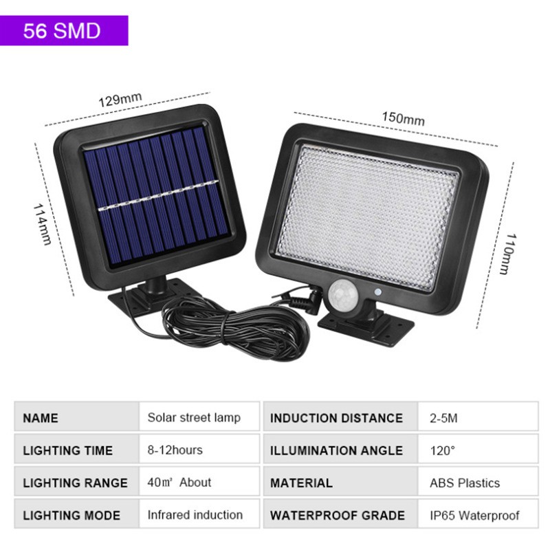 ไฟโซล่าเซล-56-led-98-led-ไฟ-led-ไฟสปอร์ตไลท์-ใช้พลังานแสงอาทิตย์-สว่างจ้า-3โหมด-ตรวจจับความเคลื่อนไหว-ทนแดด-กันน้ำ-outdo